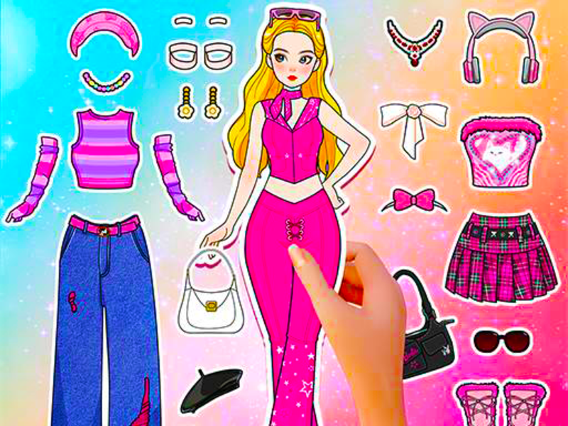 Trò chơi Nhật ký búp bê giấy: ăn mặc DIY trực tuyến