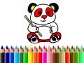 Trò chơi Trở lại trường: Tô màu gấu trúc trực tuyến