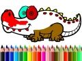 Trò chơi Trở lại trường: Tô màu cá sấu trực tuyến