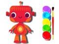 Trò chơi Trở lại trường: Sách tô màu robot trực tuyến