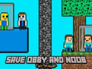 Trò chơi Cứu Obby và Noob Hai Người Chơi trực tuyến