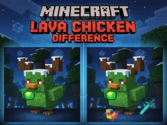 Trò chơi Sự khác biệt của gà Lava Minecraft trực tuyến