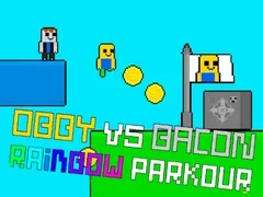 Trò chơi Obby vs Bacon Công viên Parkour Cầu vồng trực tuyến