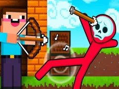 Trò chơi Noob Archer vs Stickman Zombie trực tuyến