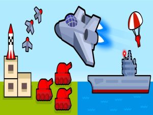 Trò chơi Máy bay máy bay ném bom: tấn công không khí 2D trực tuyến