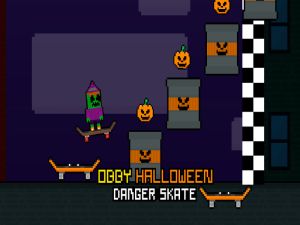 Trò chơi OBBY Halloween Danger Skate trực tuyến