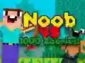Trò chơi Noob đấu với 1000 xác sống trực tuyến