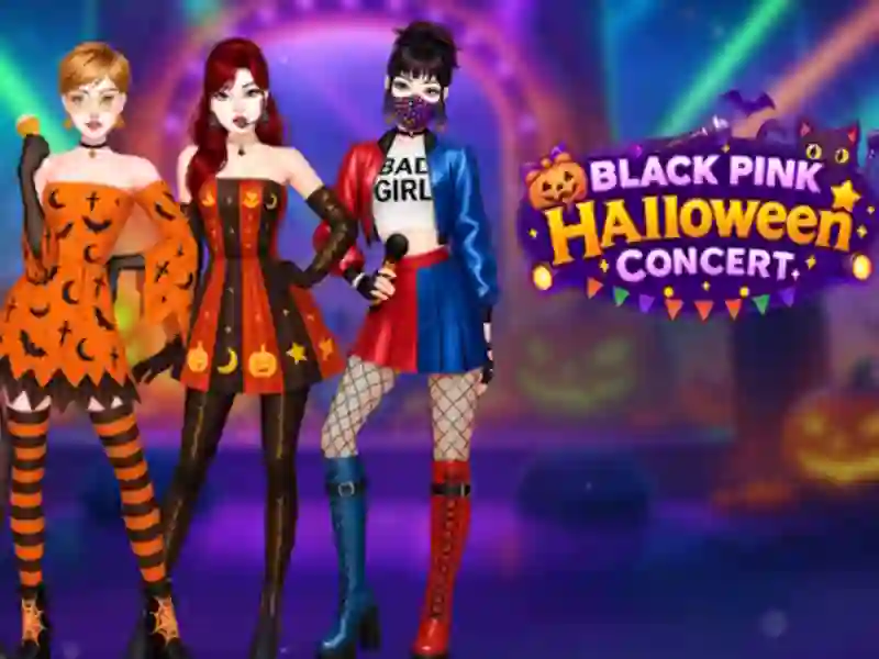 Trò chơi Buổi hòa nhạc Halloween màu hồng đen trực tuyến Trò chơi Buổi hòa nhạc Halloween màu hồng đen trực tuyến