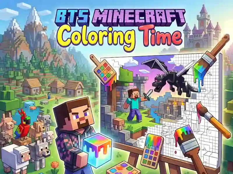 Trò chơi BTS Minecraft Coloring Time trực tuyến