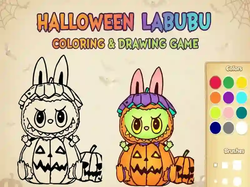 Trò chơi Trò chơi vẽ và tô màu Halloween Labubu trực tuyến