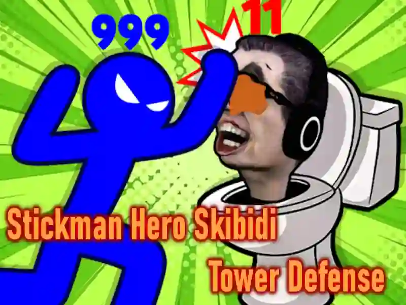 Trò chơi Stickman Hero Skibidi Tháp phòng thủ trực tuyến