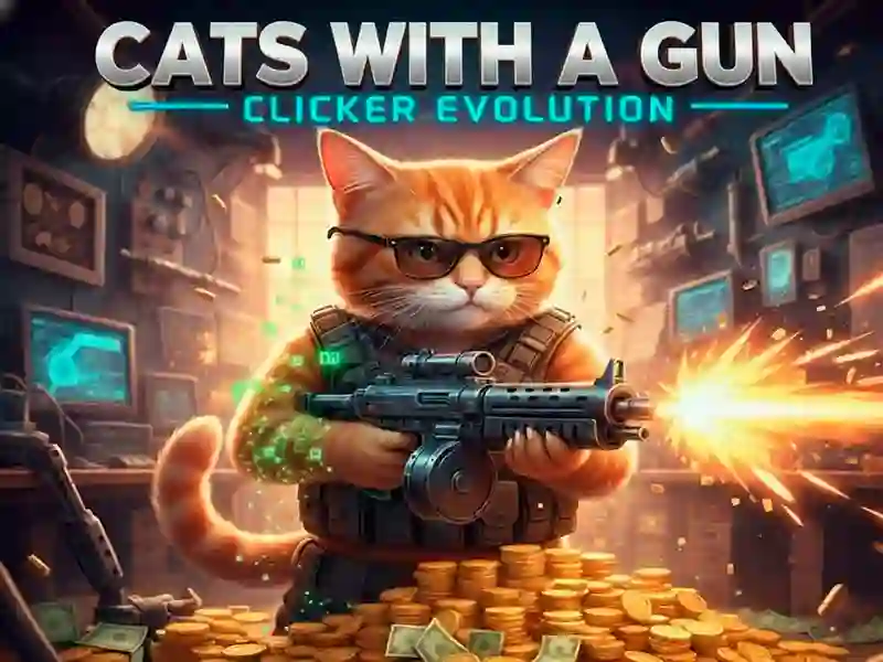 Trò chơi Mèo với sự tiến hóa của Gun Clicker trực tuyến