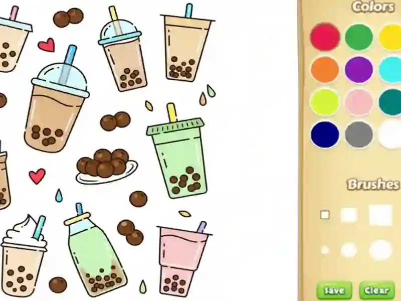 Trò chơi Sách tô màu boba dễ thương cho trẻ em trực tuyến