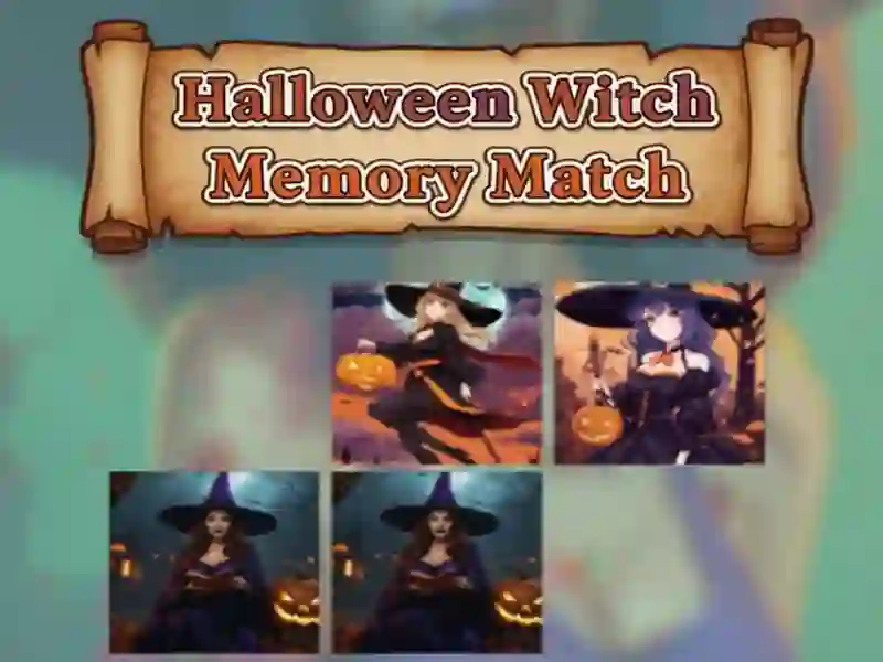 Trò chơi Trận đấu trí nhớ phù thủy Halloween trực tuyến