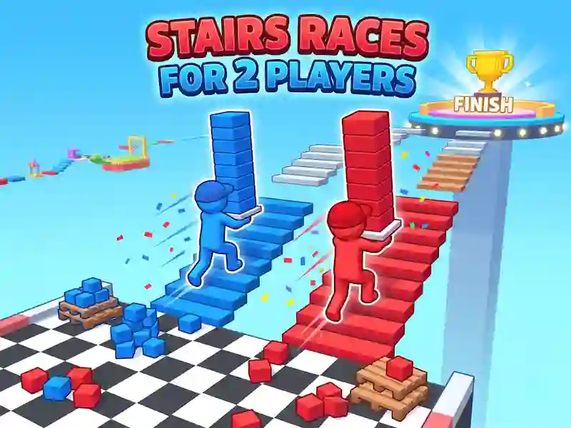 Trò chơi Stairs Races For 2 Players trực tuyến