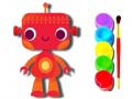 Trò chơi Trở lại trường: Sách tô màu robot trực tuyến