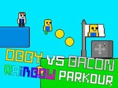 Trò chơi Obby vs Bacon Công viên Parkour Cầu vồng trực tuyến