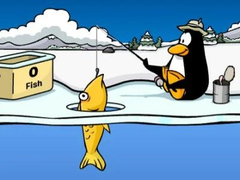 Trò chơi Club Penguin: Câu Cá Trên Băng trực tuyến