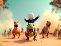 Trò chơi Stickman: Arena Khủng Long trực tuyến