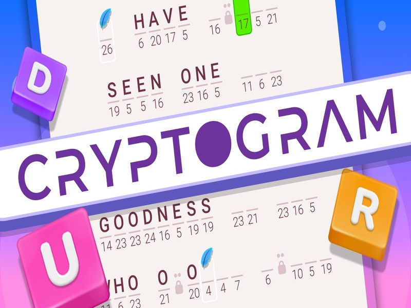 Trò chơi Cryptogram: Câu đố từ não từ trực tuyến