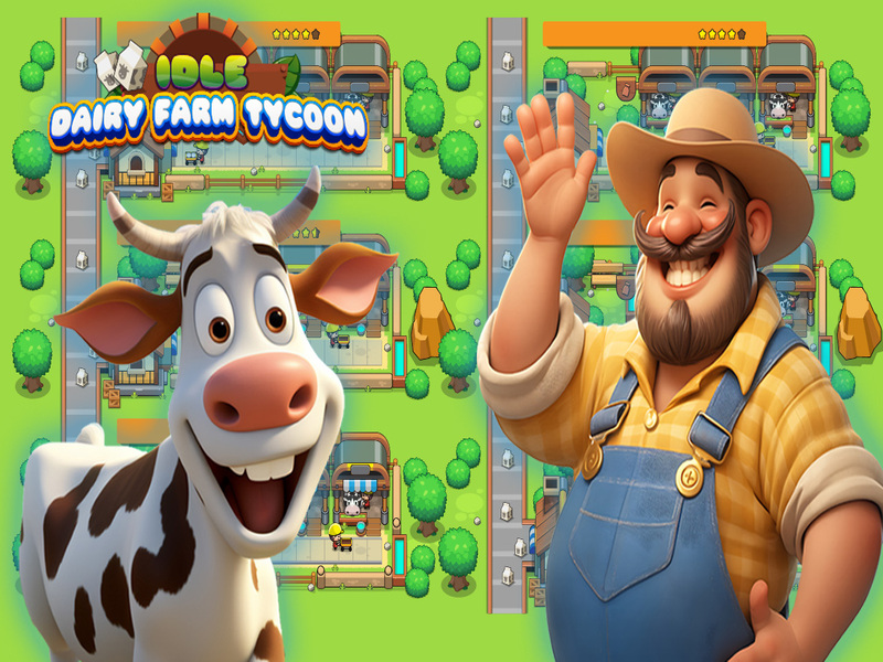 Trò chơi Tycoon trang trại bò sữa nhàn rỗi trực tuyến
