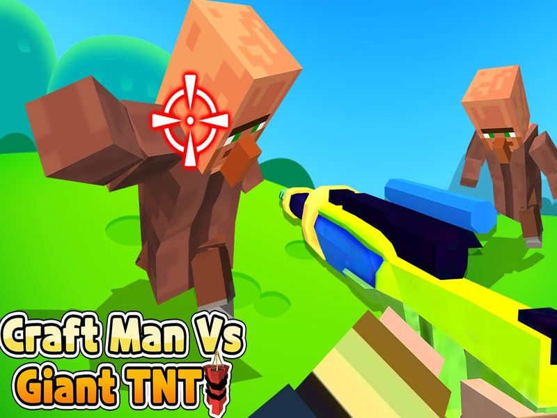 Trò chơi Người đàn ông thủ công vs TNT khổng lồ trực tuyến